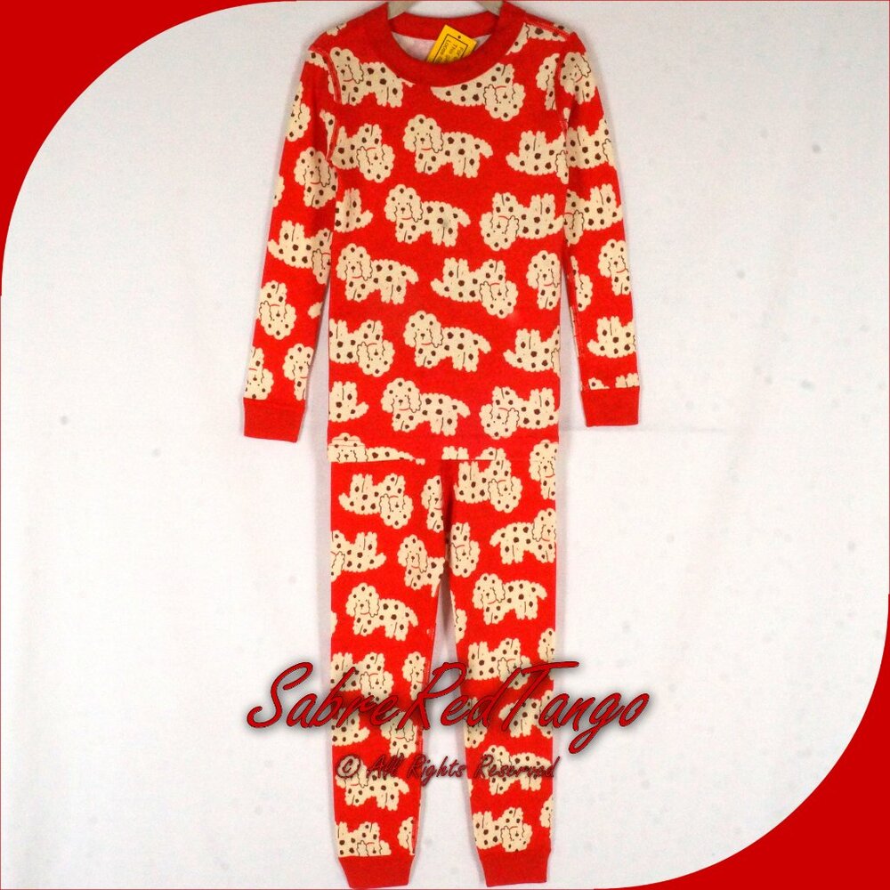 NWT Hanna Andersson Organic Long Johns Pajamas Cute Dogs Print 110 5